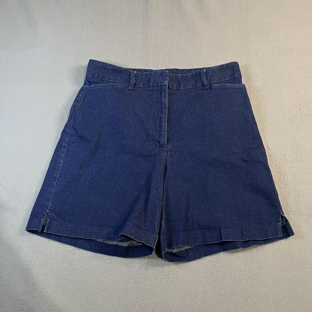 Vintage David Paul New York Blue Denim High Waist Shorts Womens Size 16W